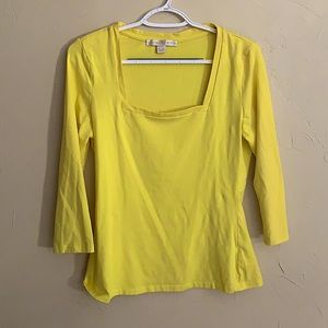 Boston Proper yellow tee